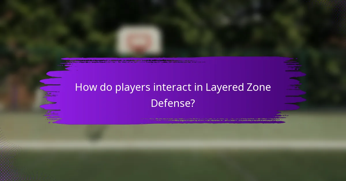 How do players interact in Layered Zone Defense?