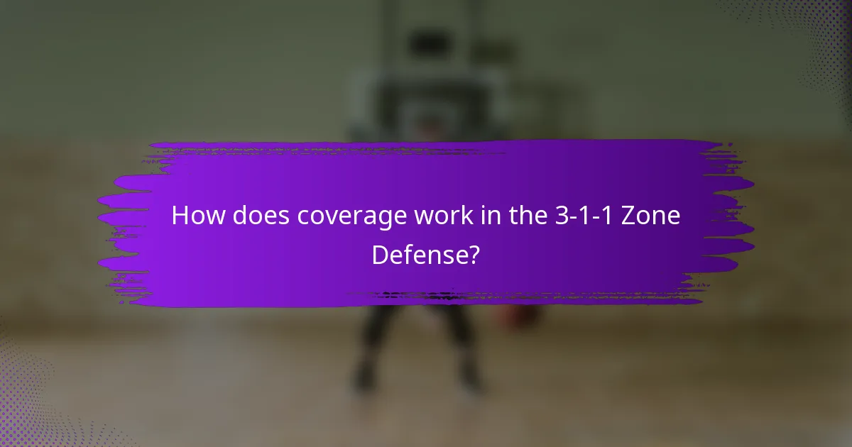 How does coverage work in the 3-1-1 Zone Defense?