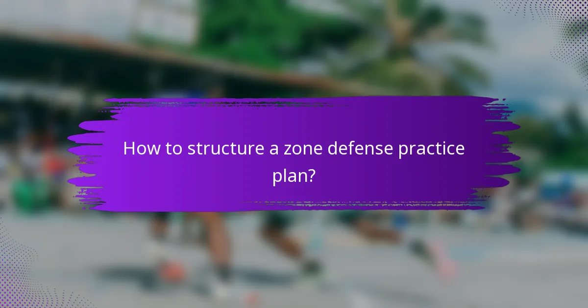 How to structure a zone defense practice plan?