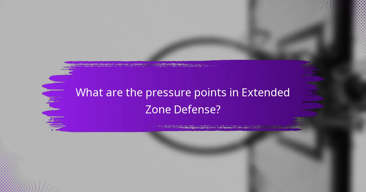 What are the pressure points in Extended Zone Defense?
